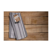 Foula Printed Tea Towel 40x70cm 2pk - Grey Stripe