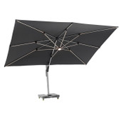 Worcester Grey 4.0m x 3.0m Rectangle Cantilever Parasol with LED Lights & Cover