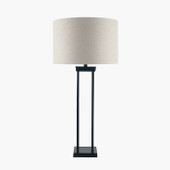 Langston Matt Black Metal Column Table Lamp *in-store