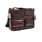 Large Satchel Bag With Handle Brown *in-store