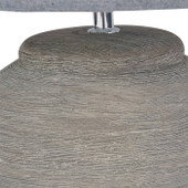Baslow Etched Grey Large Ceramic Lamp with Shade – E27 60W