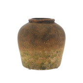 Aged Effect Terracotta  Pot with Handle 30cm *in-store