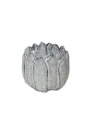 White Floral Tealight Holder 8cm *in-store