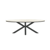 Edison Elliptical Table Carbon Black 220cm