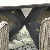 Edison Elliptical Table Carbon Black 220cm