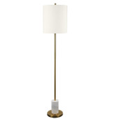 Obera Floor Lamp 158cm Antique Brass Marble