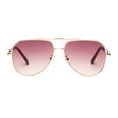 Sunglasses Gold Aviator Brown