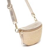 Raffia Sling Bag Gold *in-store