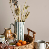 Begonia Jug, Green, Stoneware