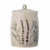 Bea Jar w/Lid, Nature, Stoneware *in-store
