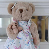 Teddy Bear With Unicorn Print Dress *in-store
