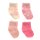 Hearts and Bows Sock Set 0-6 Months *in-store