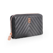 Bordeaux Chevron Wallet Black *in-store