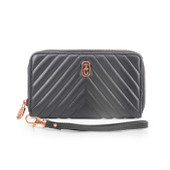 Bordeaux Chevron Wallet Black *in-store