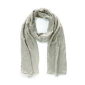 Beige Polyester Star Scarf