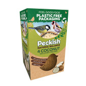 Peckish Natural Balance Coconut Feeders (Pack of 4)