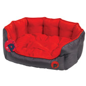 Oxford Oval Dog Bed - Red Medium