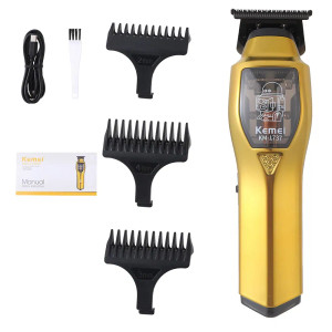 Color: black - Kemei Electric Hair Clippers and Hair Trimmer Kit Men Professional USB-C Rechargeabl F640-12000044843904469