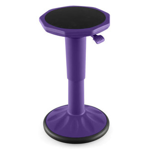 Adjustable-Height Wobble Chair Active Learning Stool for Office Stand Up Desk-Purple - Color: Purple D681-JV10554PI