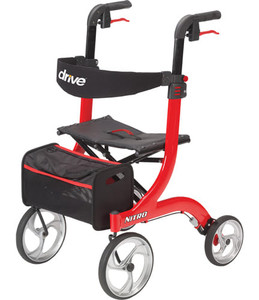 Nitro Rollator  Red with 10  Casters B731-11064A