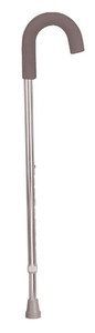 Cane Adj. Round Handle Silver w/Foam Comfort Grip B731-1614A