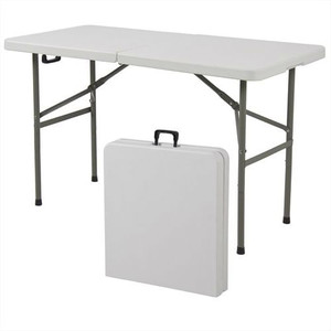 Multipurpose 4-Foot Center Folding Table with Carry Handle Q280-BCFD506316