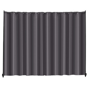  Room Divider, Portable Panel Room Divider with Wheels Curtain Divider Stand, Freestanding Room Div E415-BLPF96120INCWMUXEV0