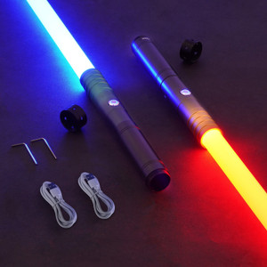  Light Sword, 2 Pack Light up Sword with 12 RGB Colors, 4 Sound Modes and Realistic Handle, Recharg E415-JSBGJ39YC2PCWL4R0V9