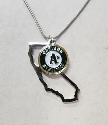 Oakland Athletics Necklace Chain with State Shape Charm CO Z157-5460367609