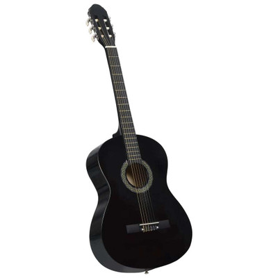 Classical Guitar for Beginner Black 4/4 39" Basswood A949-70110