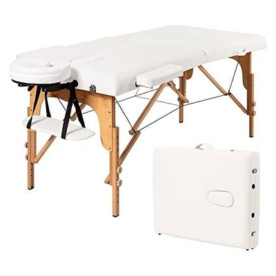 White Adjustable Portable Massage Folding Table Q280-WHCD0681