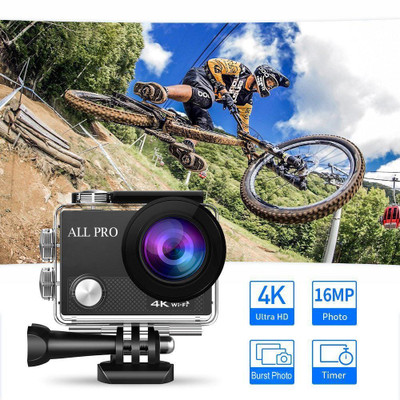 Color: Black - 4K  Waterproof All Digital UHD WiFi Camera + RF Remote And Accessories K290-25336610640
