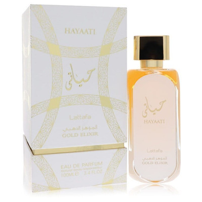 Lattafa Hayaati Gold Elixir by Lattafa Eau De Parfum Spray (Unisex) 3.4 oz (Women) V728-564319