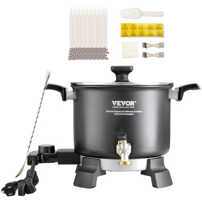 5 Liter Wax Melter for Candle Making, Large Electric Wax Melting Pot Easy Pour Spout, 4-level Tempe E415-RLTYT55L1200WY345V1