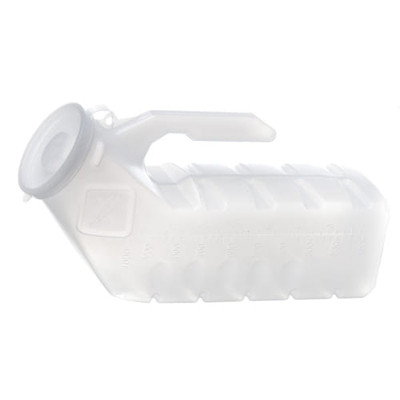 Urinal Male w/Cover Disposable Translucent B731-7233