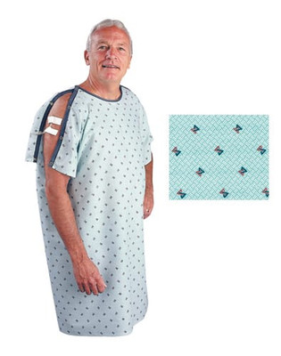 Patient I.V. Gown Geometric Print B731-SK520MP