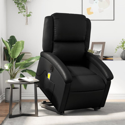 Electric Stand Up Massage Recliner Chair Black A949-3205917