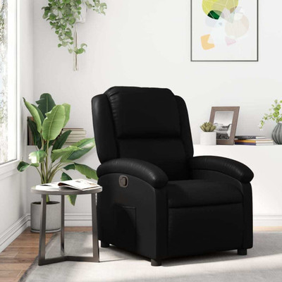 Recliner Chair Black Faux leather, metal, plywood Recliner Chair A949-3205444