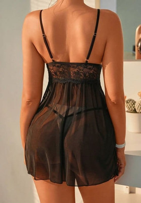 Evening Romance Lace and Mesh Babydoll Set H721-YSF817