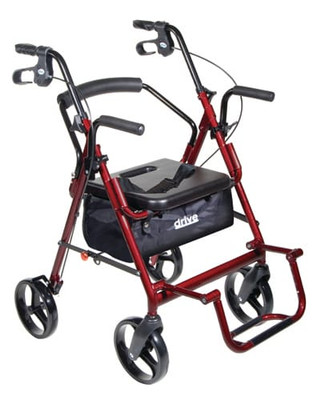 Duet Rollator/Transport Chair Burgundy B731-795BU