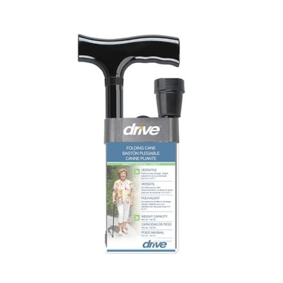 Folding Cane Pistol Grip Adj. Paisley Black 32 -37 B731-1562F