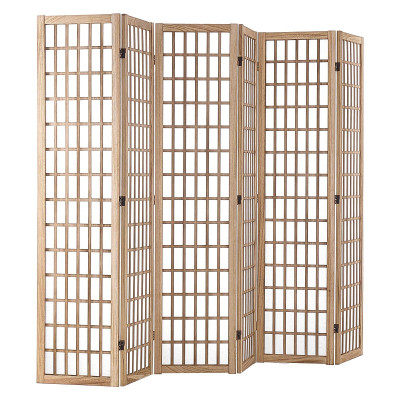  Room Divider, 6 Panel Japanese Room Divider, Wood Folding Privacy Screen Indoor, Japanese Partitio E415-RSPF6MBCSPM0FUO7OV0