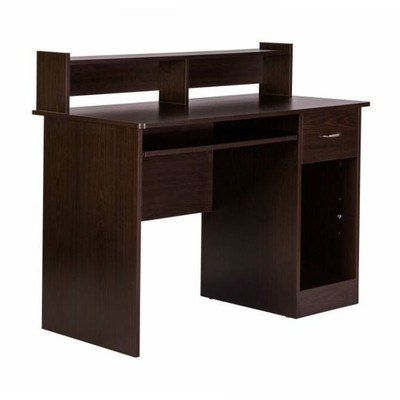 Contemporary Home Office Computer Desk in Espresso Wood Finish Q280-CMCESF183847