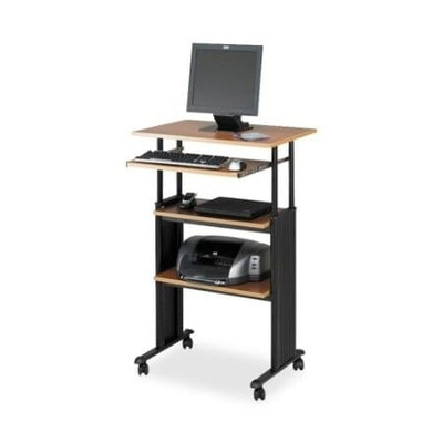 Adjustable Height Stand Up Office Desk in Medium Oak Q280-SWS26021MO
