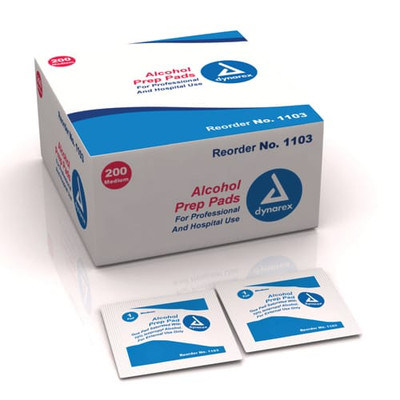 Alcohol Prep Pads- Bx/200 Medium Sterile B731-3015