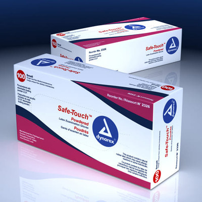 Latex Exam Gloves- Lightly Powdered- Medium Bx/100 B731-3003B