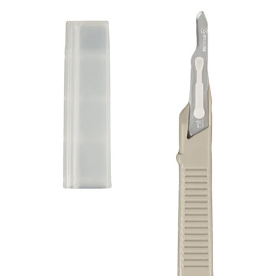 Scalpel #15 Disposable Generic Bx/10  w/Safety Guard B731-19128D