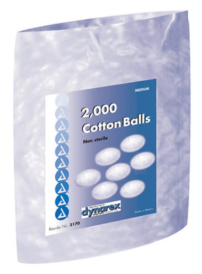 Cotton Balls  Non Sterile Medium Pk/2000 B731-6039