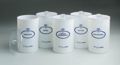 Sundry Jars- Labeled Glass (Set/5)   7  x 4.25 B731-6374A