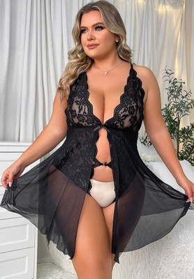 Plus Size Secret Romance Lace Teddy H721-XY2348B-P